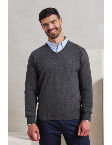 PRE-PR694-Mens V-Neck Knitted Sweater